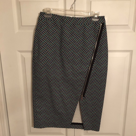 Worthington Multicolored Striped Pencil Skirt - Picture 2 of 4